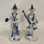Vienna Woods Blue and White Figurine Pair Japan