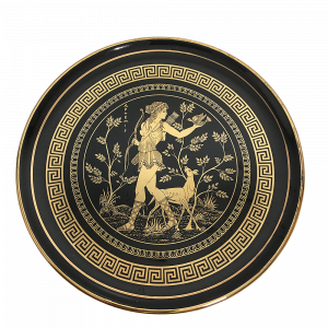 Vintage Greek Porcelain 24K Gold Plate