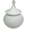 Vintage Murano White Glass Jar Casa Elite Arta Murano designed by M. Valenti