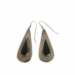 Vintage 925 Sterling Silver Black Onyx Earring