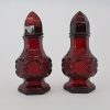 Set of vintage Avon Cape Cod ruby red glass salt and pepper shakers.