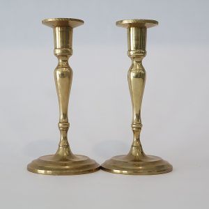 Vintage brass candle holders 2 pcs 6" tall