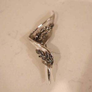 Vintage Marcel Boucher Le Couturier LEC brushed silver tone brooch