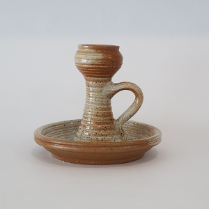 Vintage Ceramic Candle Holder signed the sandstones of the Marais