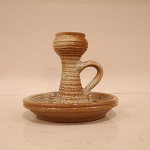 Vintage Ceramic Candle Holder signed the sandstones of the Marais