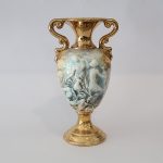 Vintage 12" Amphora Gilded Italian Victorian Style Embossed Relife Figural Vase