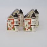 Set of vintage Otagiri Victorian house salt and pepper shakers