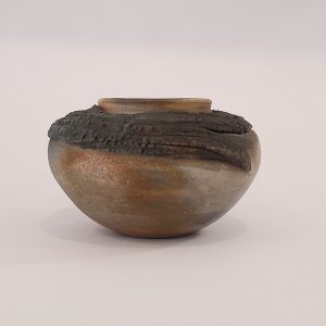 Handcrafted studio art ceramic stoneware pottery vase signed Ruth 1992