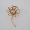 Sarah Coventry "Allusion" gold-tone flower brooch with an aurora borealis rhinestone center.