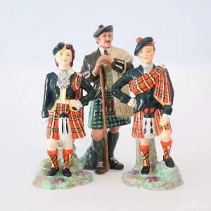 Vintage Radnor bone china Scottish figurines.