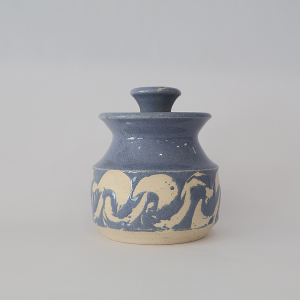 Handmade Studio Pottery Jar with a Lid, signed by artist.