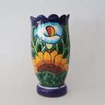 Handmade Mexican Talavera ceramic vase.
